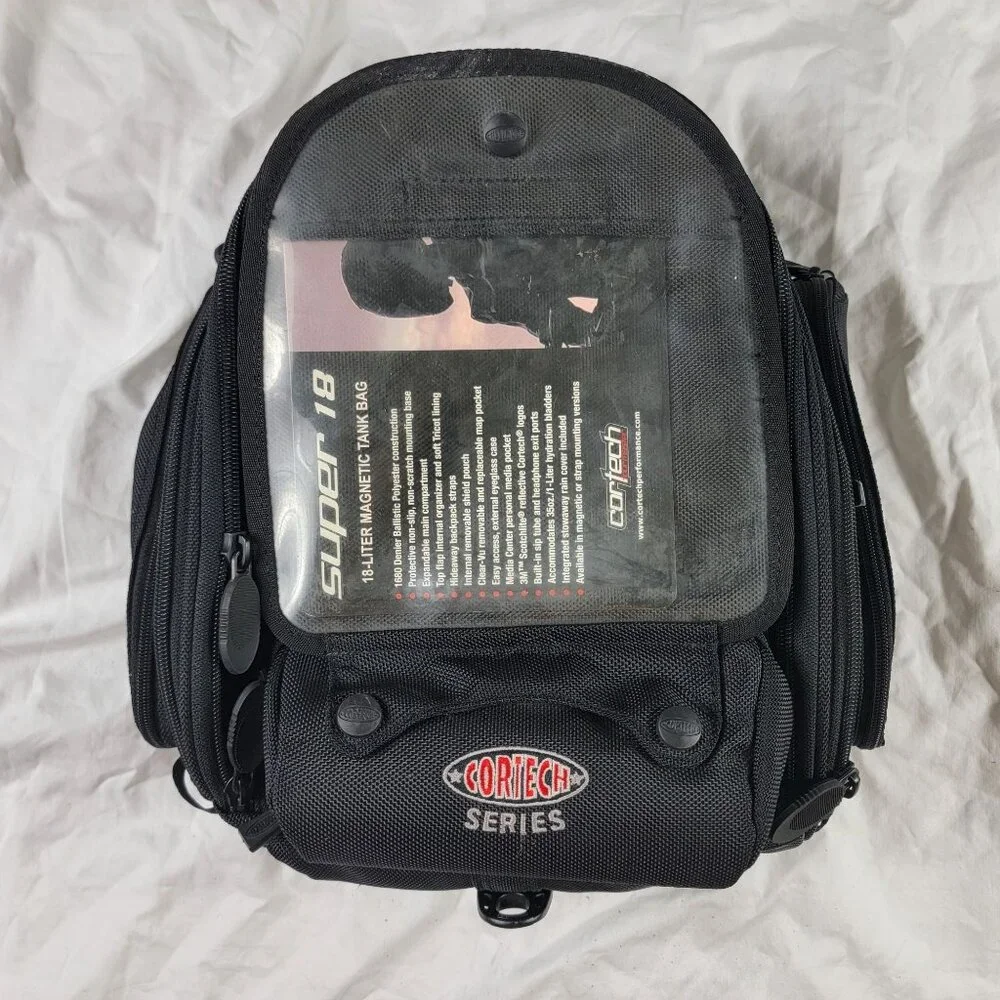 Cortech Super 18 Motorcycle Magnetic 18 Liter 18L Tank Bag Travel Adventure